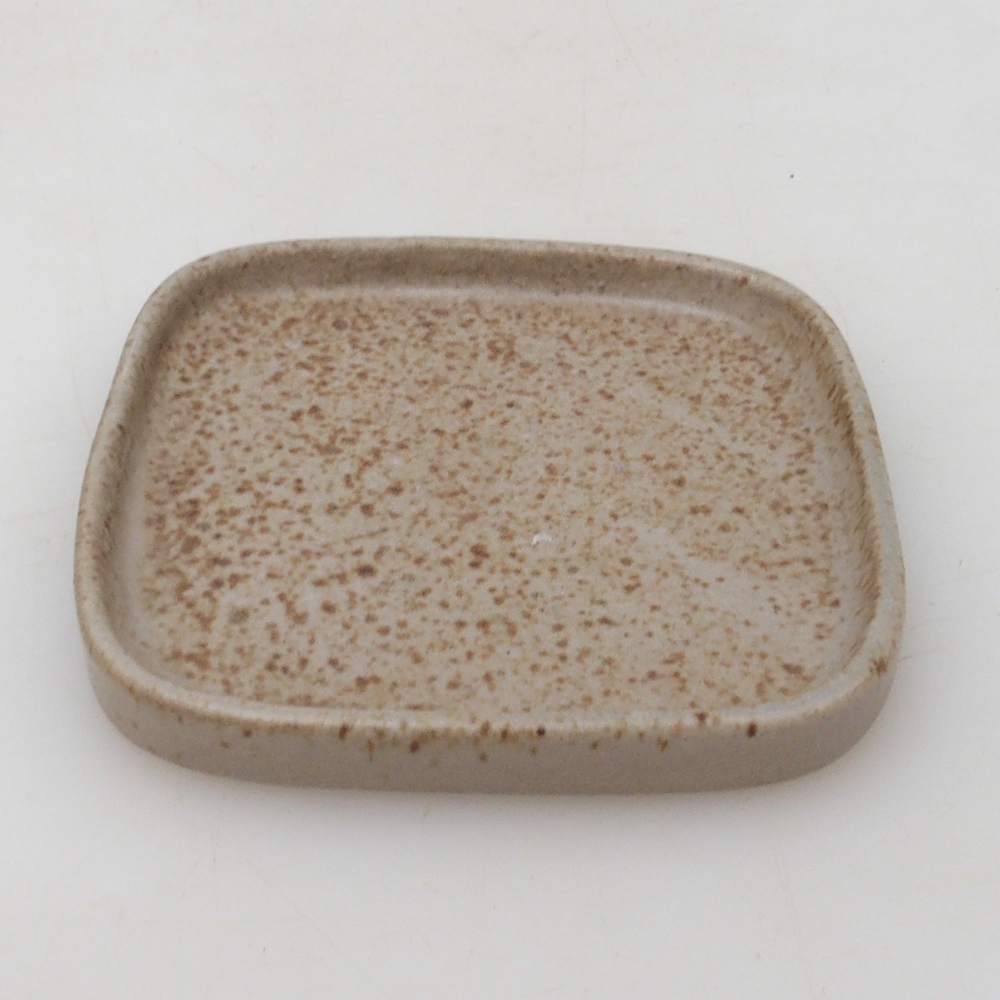 Bonsai podmiska čtverc 9 x 9 x 1 cm - béžová