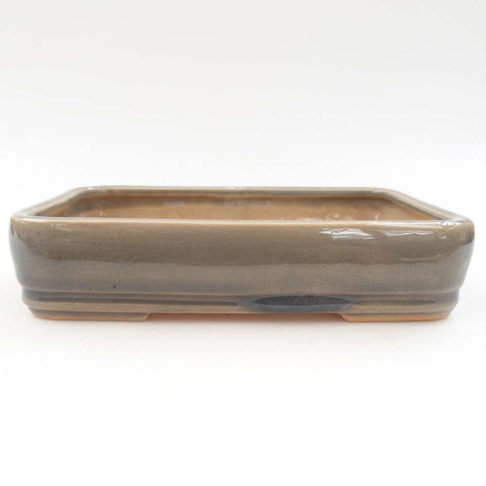 Keramická bonsai miska 18 x 13 x 4 cm, barva šedá
