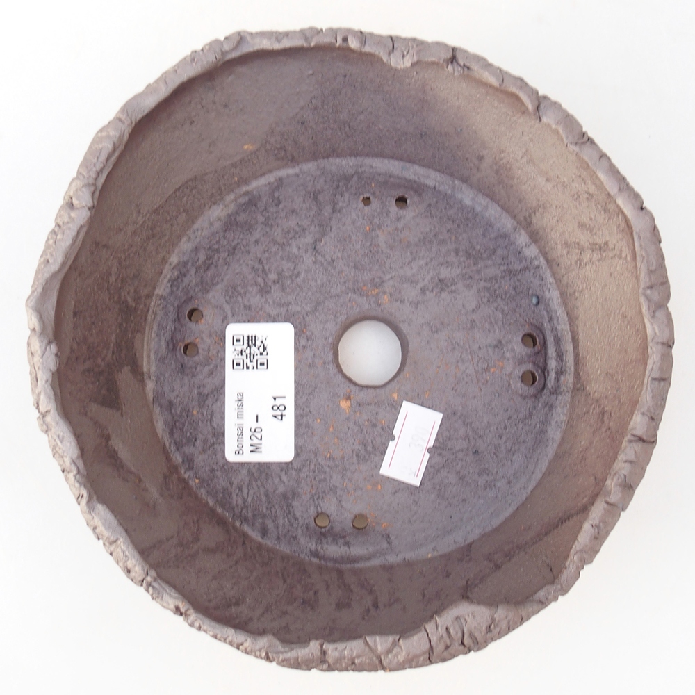 Keramická bonsai miska 16 x 16 x 5 cm, barva kovová