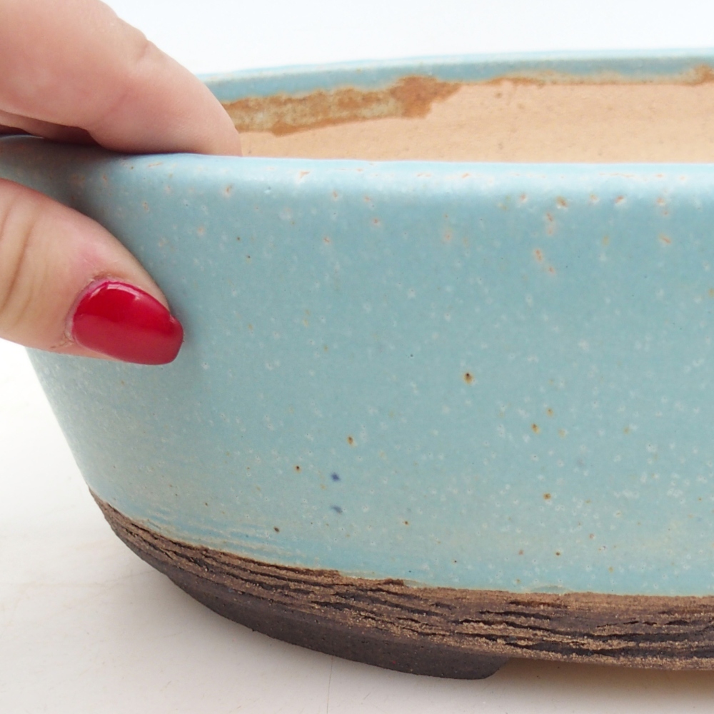 Bonsai miska 28,5 x 21 x 8 cm , barva modrá