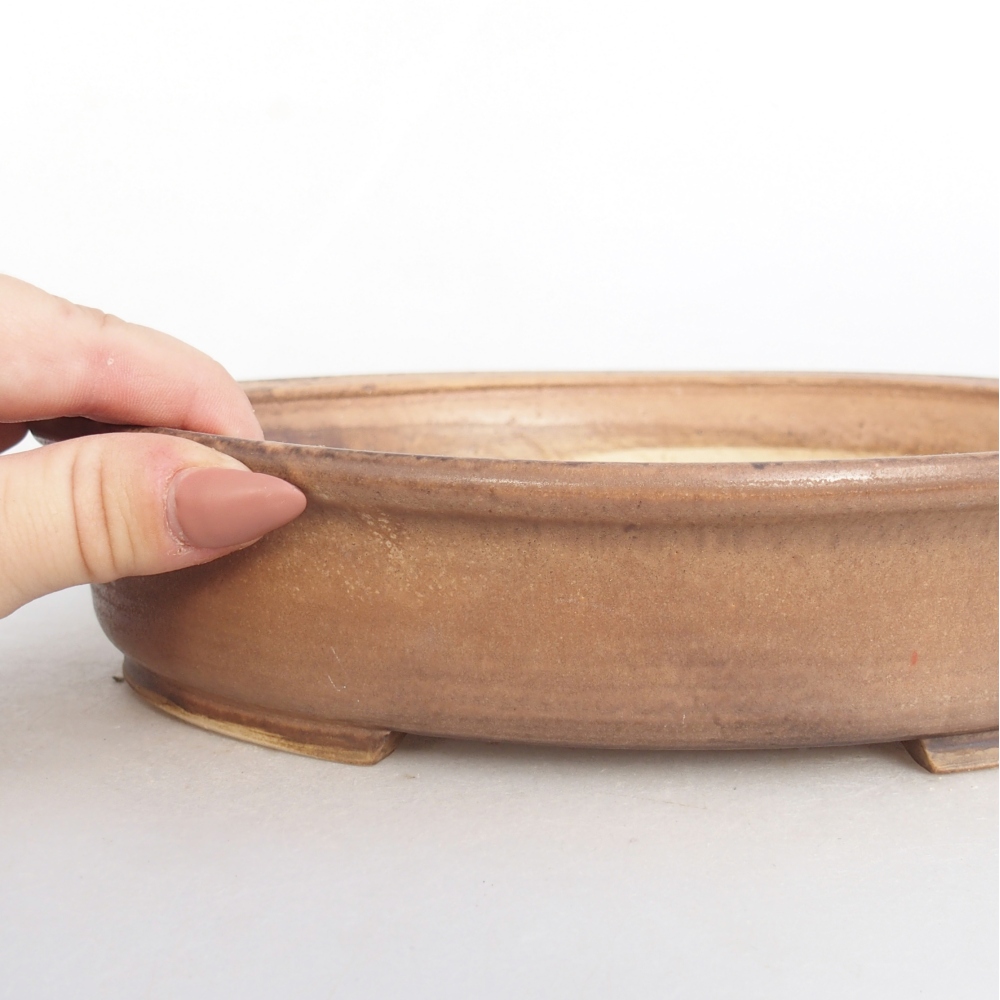 Keramická bonsai miska 24 x 20,5 x 5 cm, barva růžová