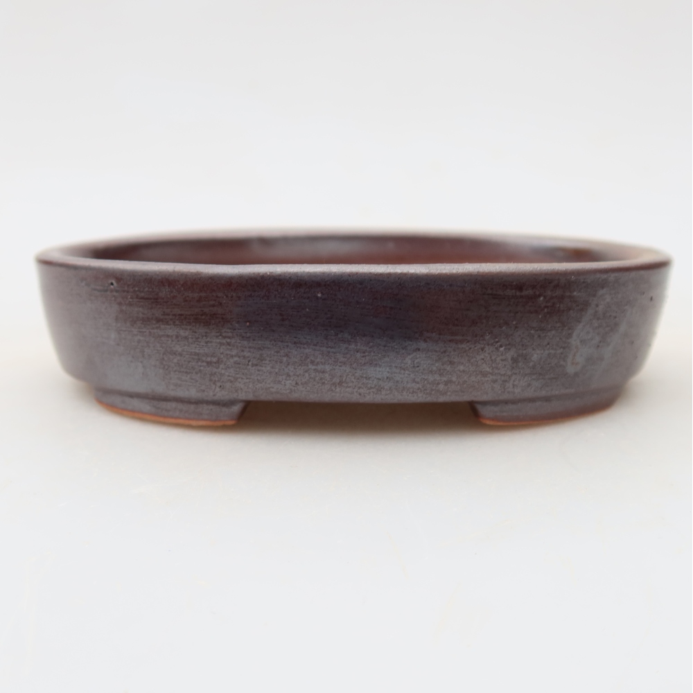 Keramická bonsai miska 12 x 9,5 x 2,5 cm, barva hnědá