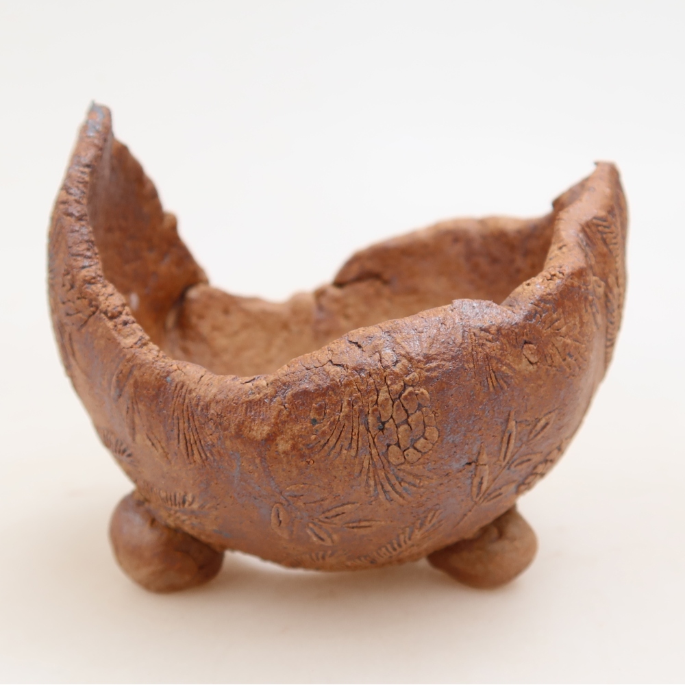 Keramická Skořápka  9 x 8 x 7 cm , barva hnědá