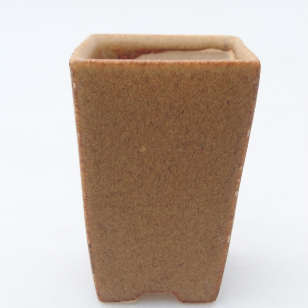 Mini bonsai miska 3,5 x 3,5 x 5 cm, barva hnědá