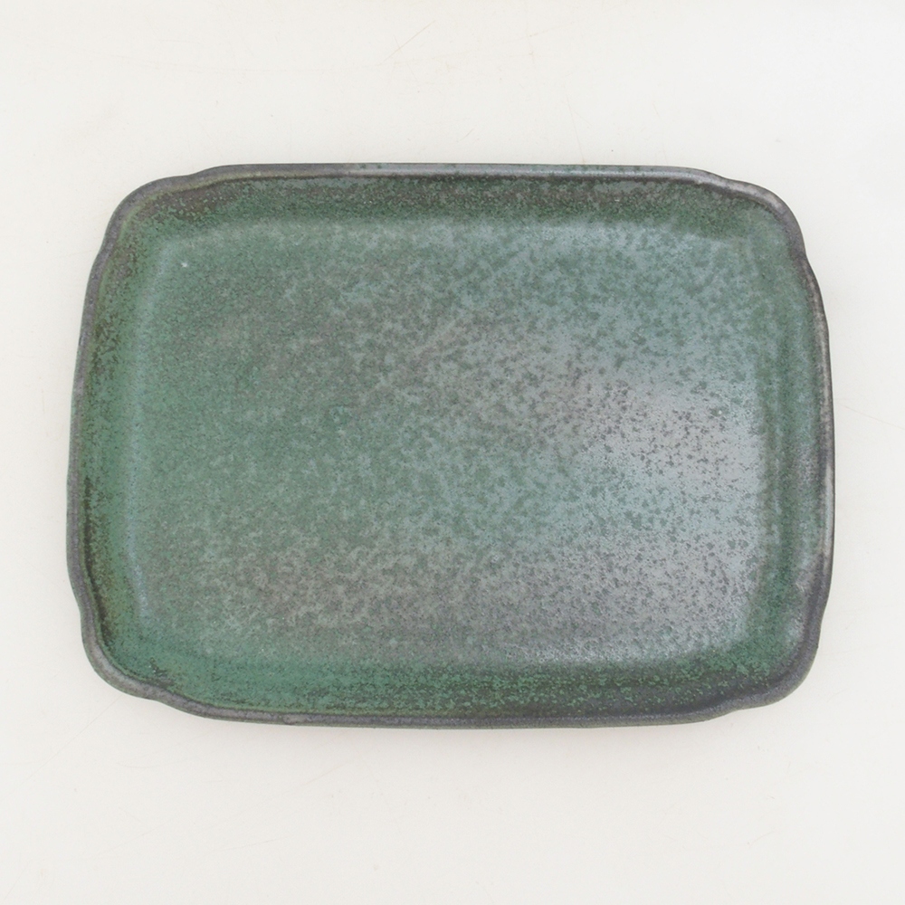 Keramická podmiska H50 - 18 x 13 x 1 cm - zelená