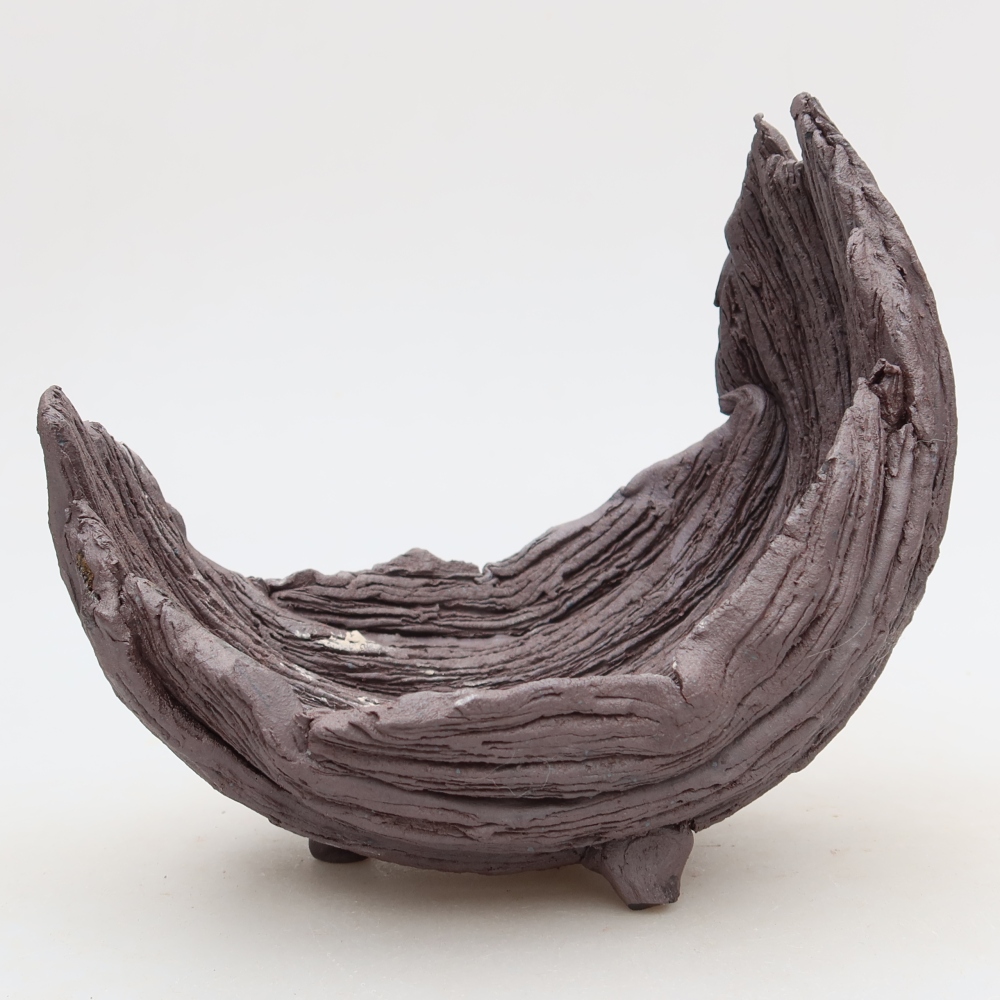 Keramická Skořápka  15 x 11 x 15 cm , barva hnědá