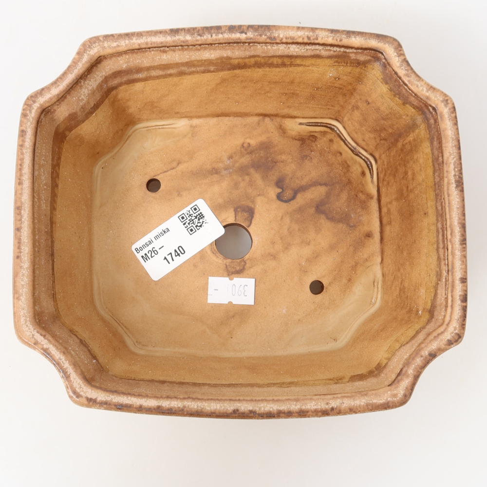 Keramická bonsai miska 18 x 15 x 6 cm, barva růžová