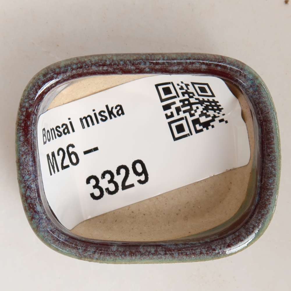 Keramická bonsai miska 4 x 3,5 x 2 cm, barva šedá
