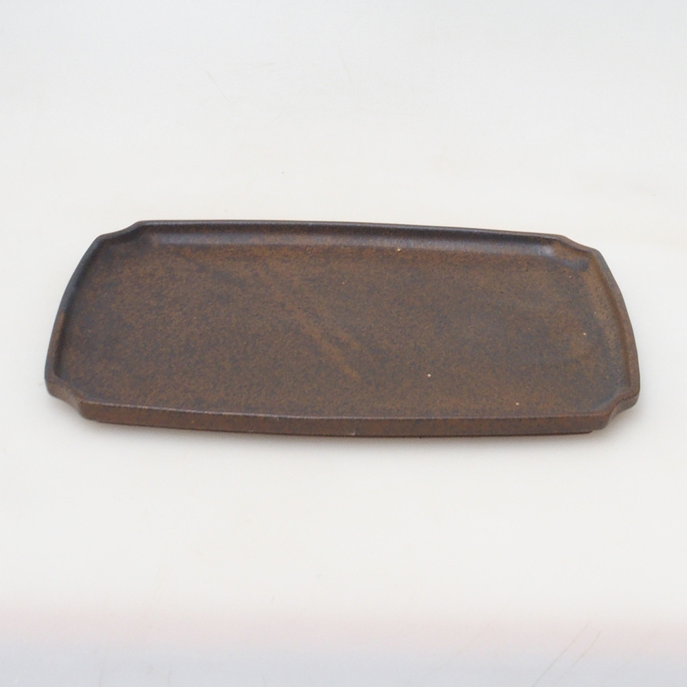 Keramická podmiska H07 - 28 x 19 x 1,5 cm - hnědá