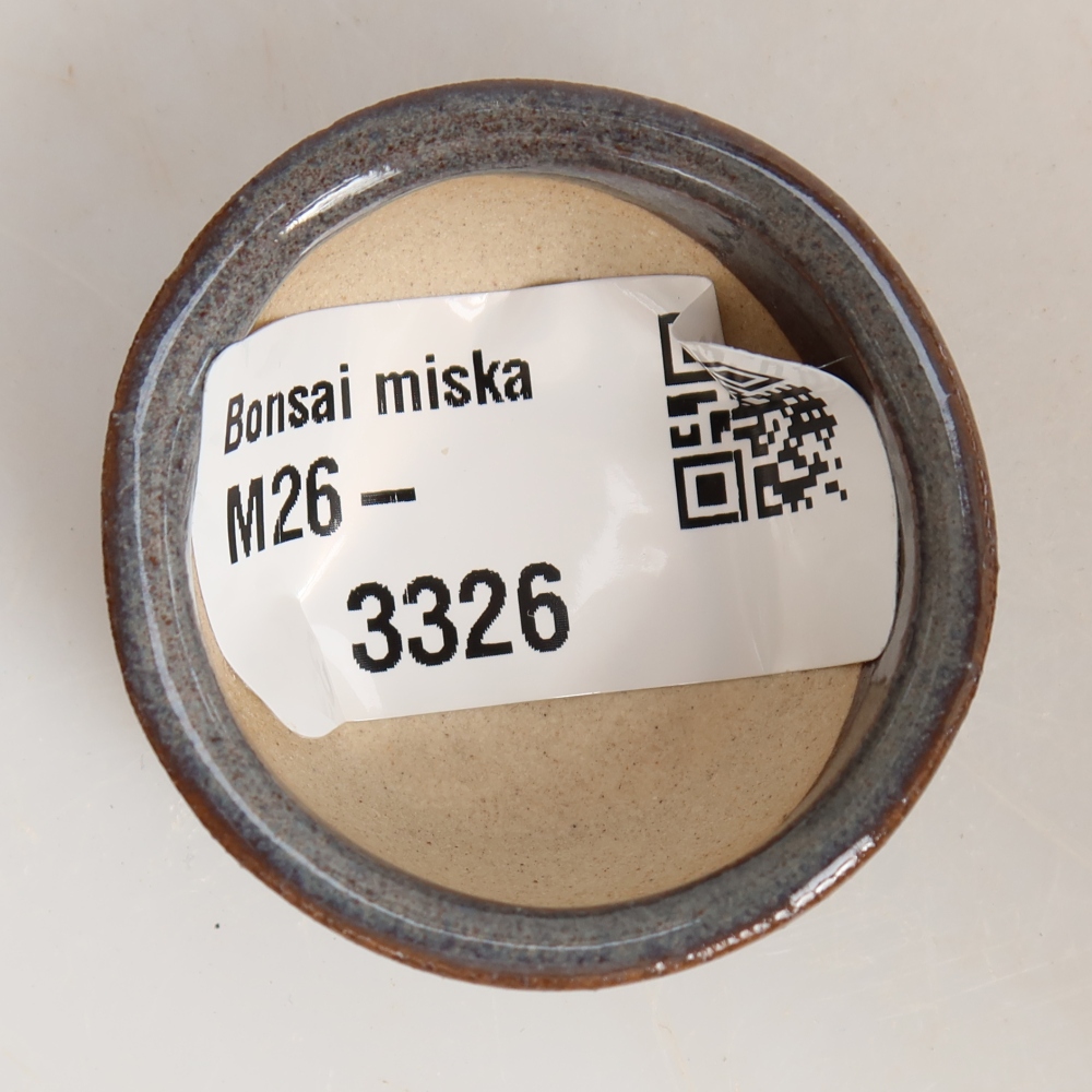 Keramická bonsai miska 4 x 4 x 2 cm, barva šedá