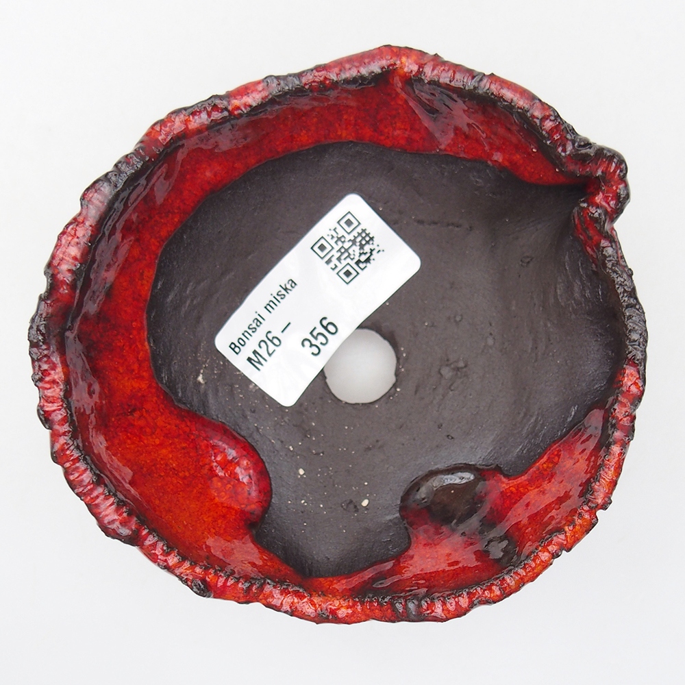 Keramická Skořápka 10 x 9,5 x 5 cm , barva červená