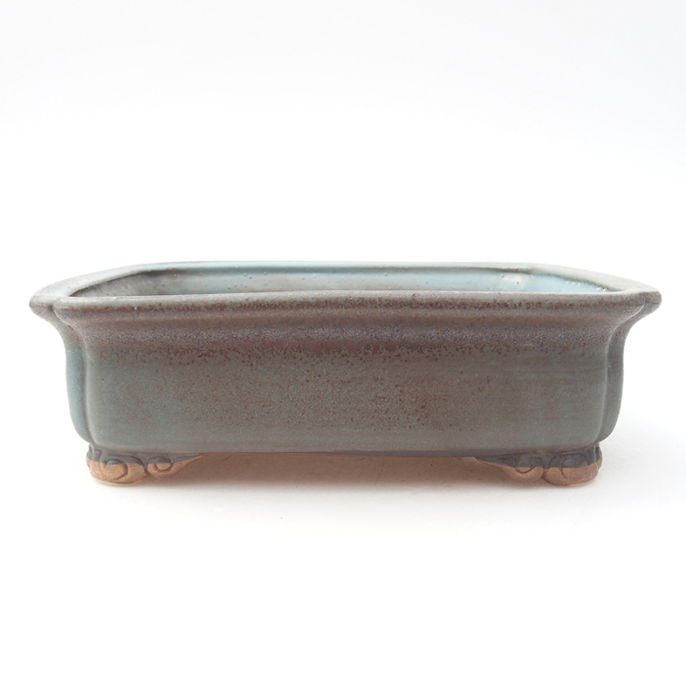 Keramická bonsai miska 19,5 x 16,5 x 6 cm, barva modrá