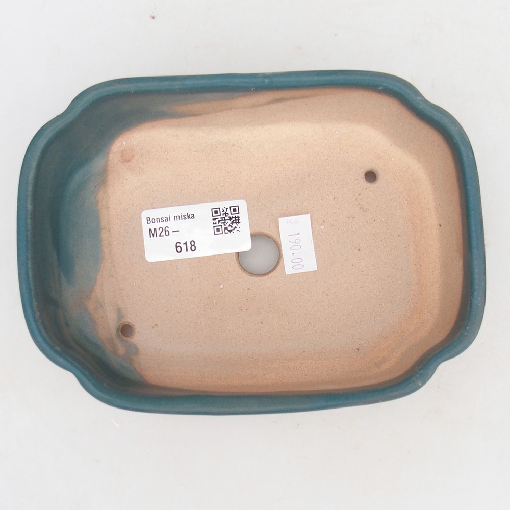 Keramická bonsai miska 16 x 11,5 x 4,5 cm, barva modrá
