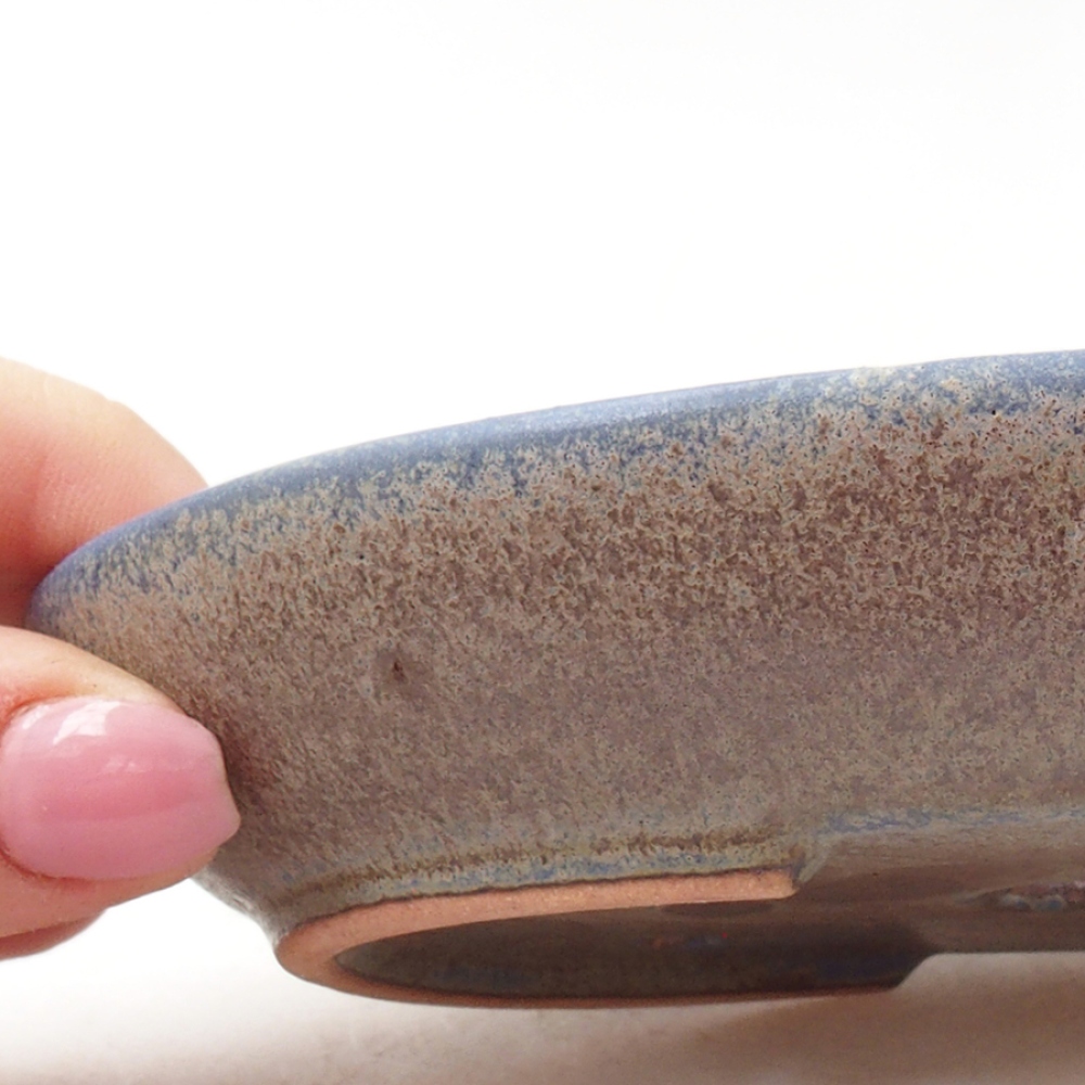Keramická bonsai miska 15,5 x 11 x 3 cm, barva modrá