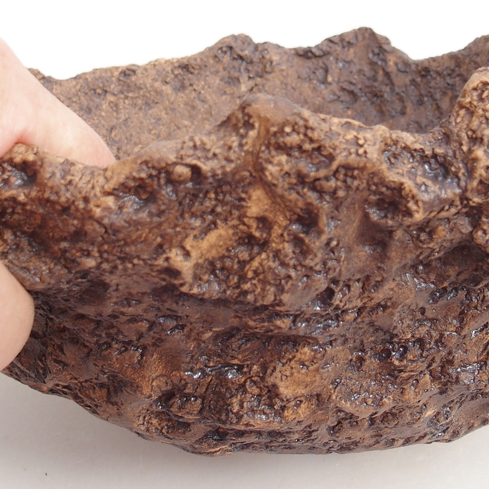 Keramická Skořápka 24 x 20 x 16,5 cm , barva hnědá