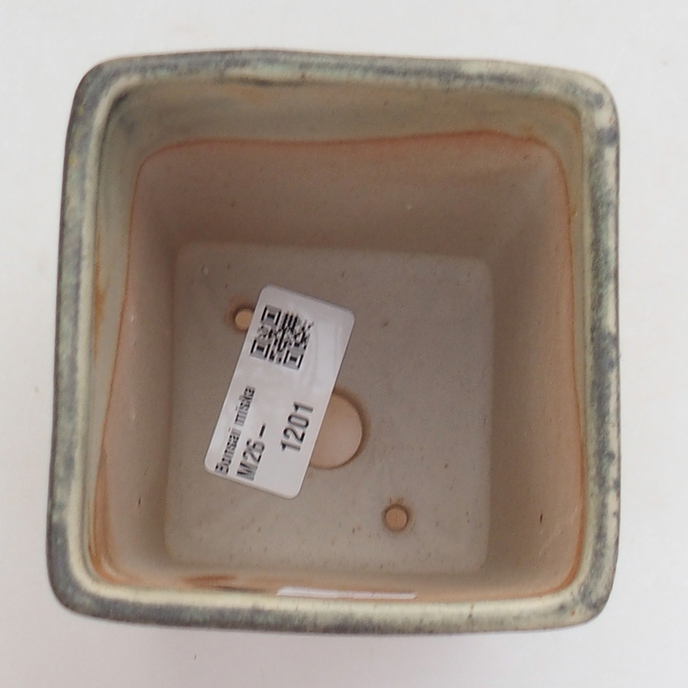 Keramická bonsai miska 8,5 x 8,5 x 11 cm, barva zelená