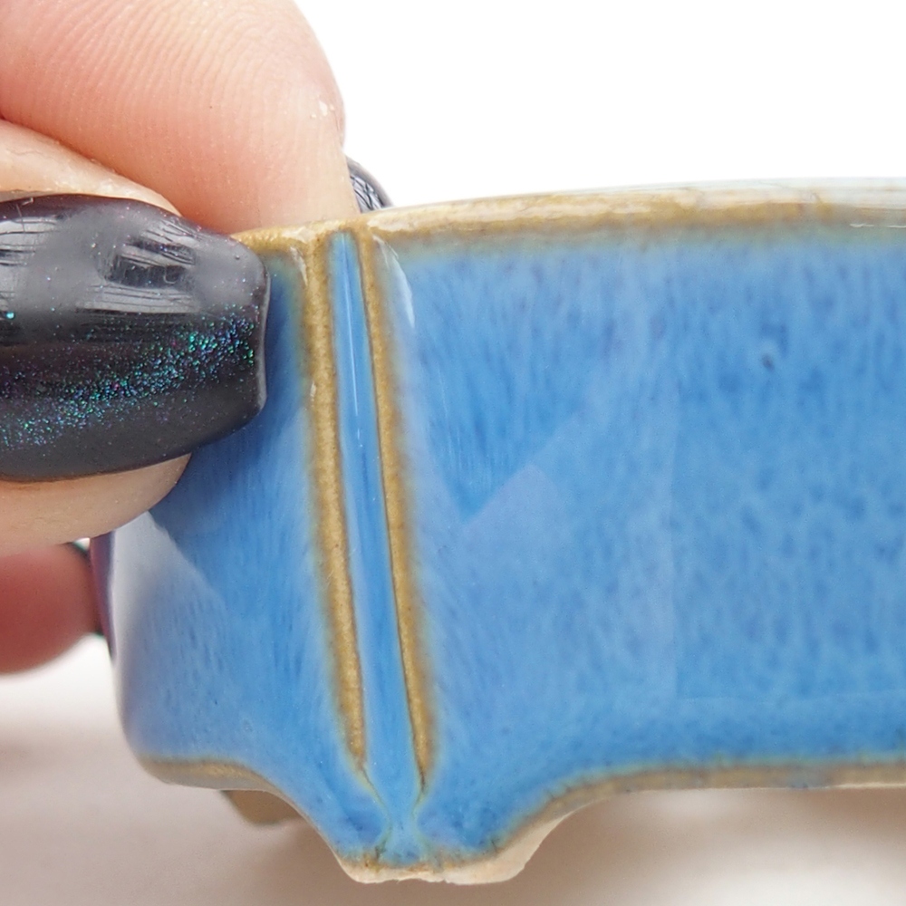 Mini bonsai miska 6,5 x 6,5 x 2,5 cm, barva modrá