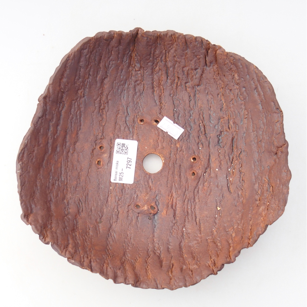 Keramická Skořápka  22 x 22,5 x 6 cm , barva hnědá