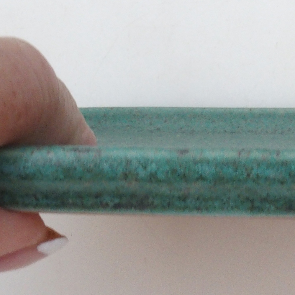 Keramická podmiska H37 -14,5 x 13 x 1 cm - zelená