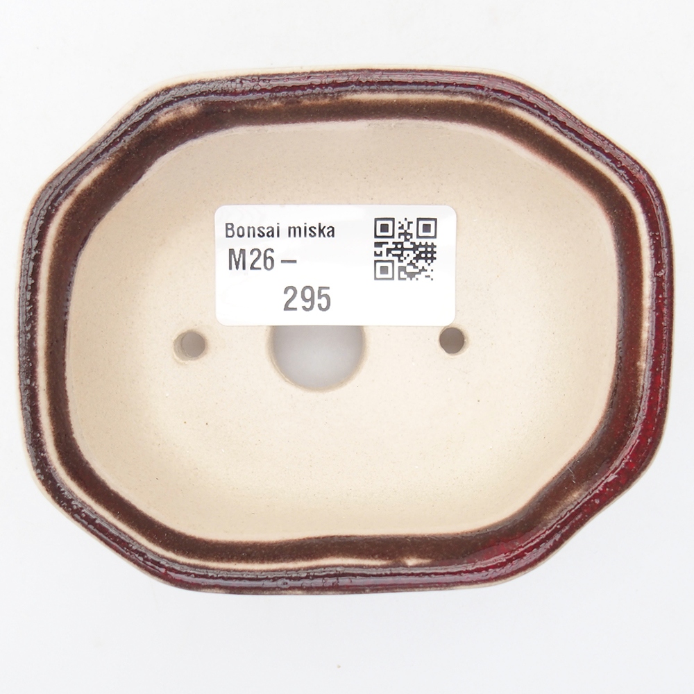 Mini bonsai miska 9 x 7 x 3,5 cm, barva červená