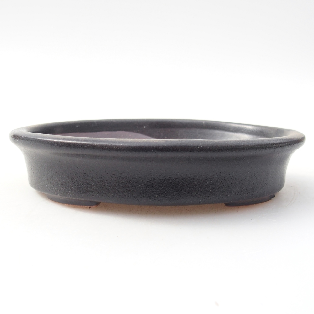 Keramická bonsai miska 13 x 10,5 x 3 cm, barva černá