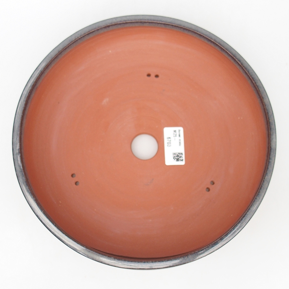 Keramická bonsai miska 25 x 25 x 6 cm, barva šedá