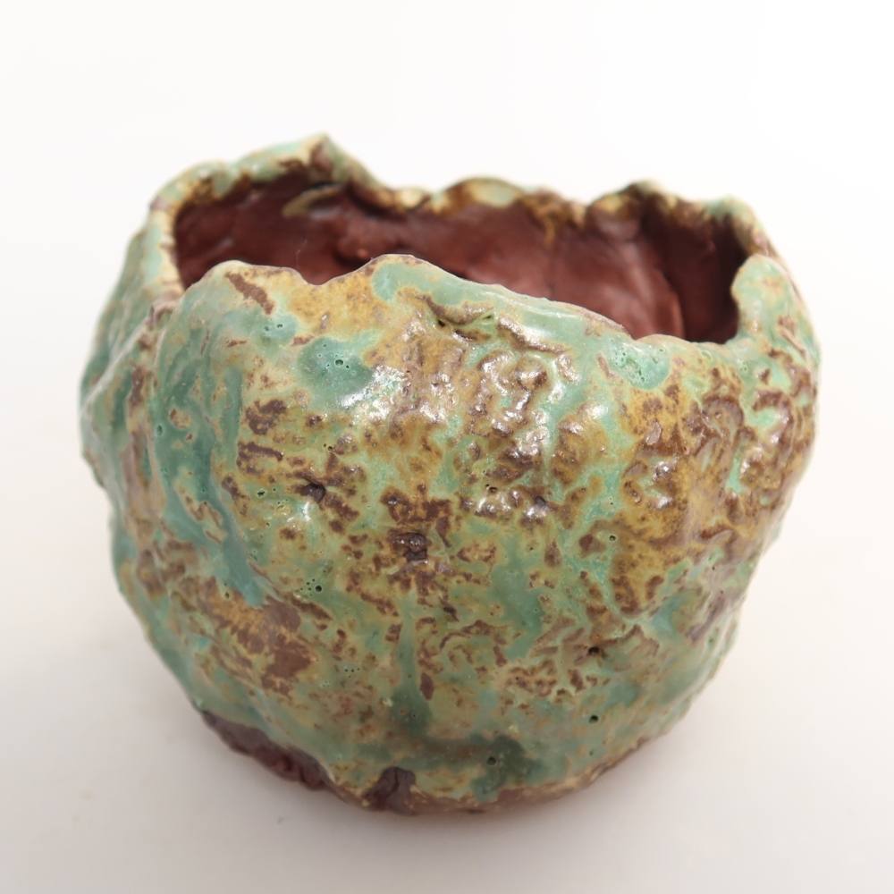 Keramická Skořápka  7,5 x 7 x 6,5 cm , barva zelená