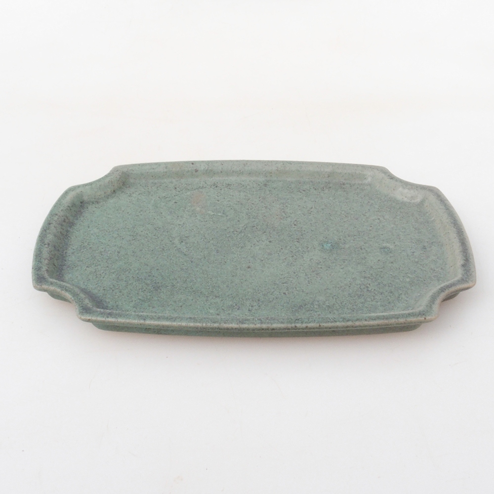 Keramická podmiska H03 - 17 x 12,5 x 1 cm   - zelená