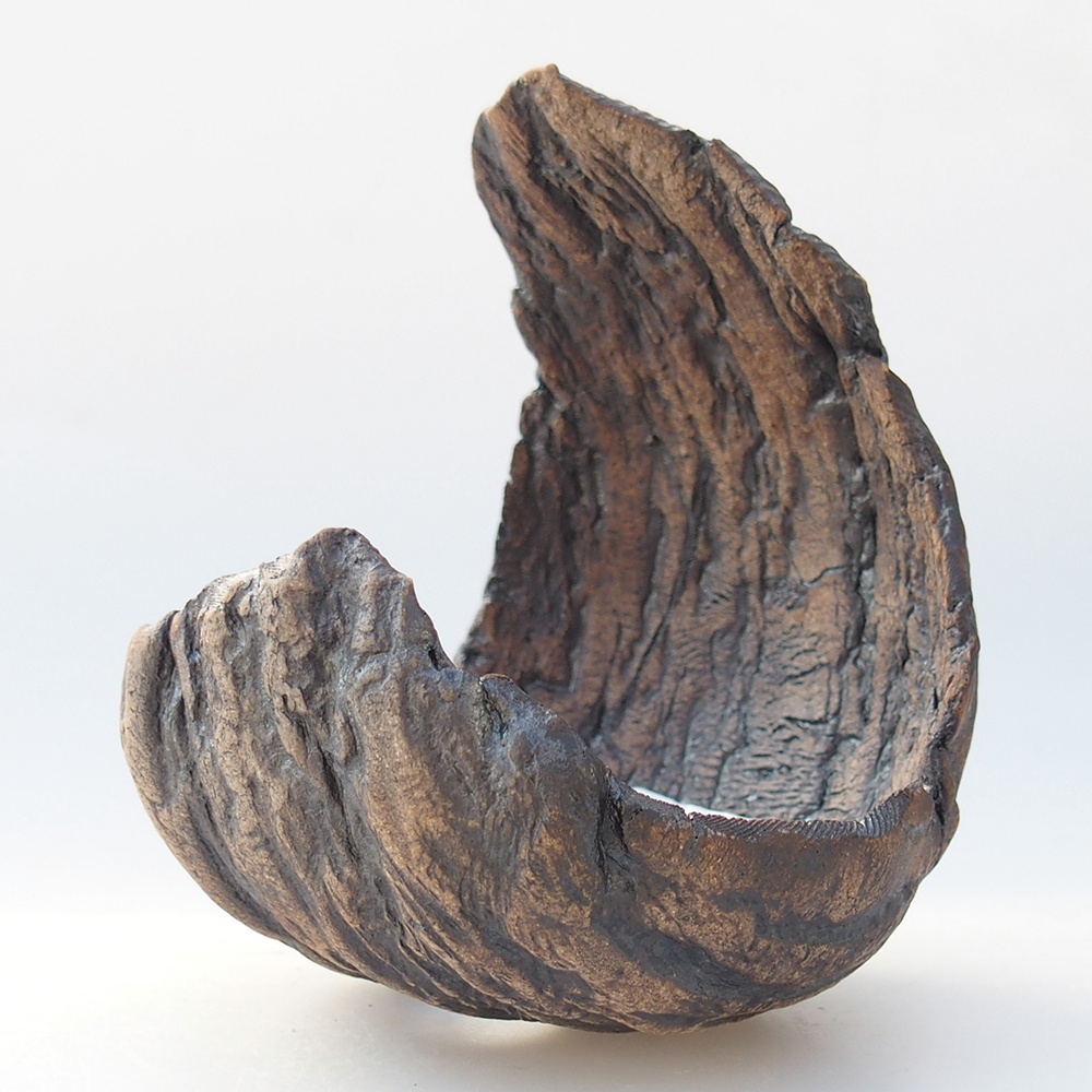 Keramická Skořápka 9,5 x 9 x 12 cm , barva hnědá