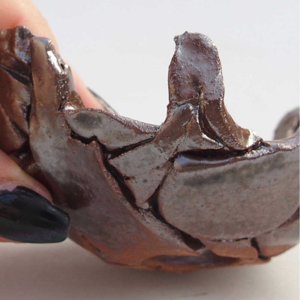 Keramická Skořápka 9 x 8 x 5 cm , barva hnědá