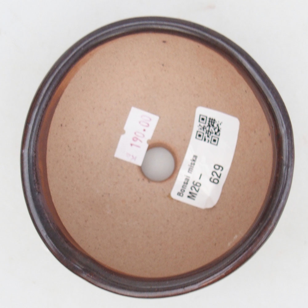 Keramická bonsai miska 9,5 x 9,5 x 5 cm, barva hnědá