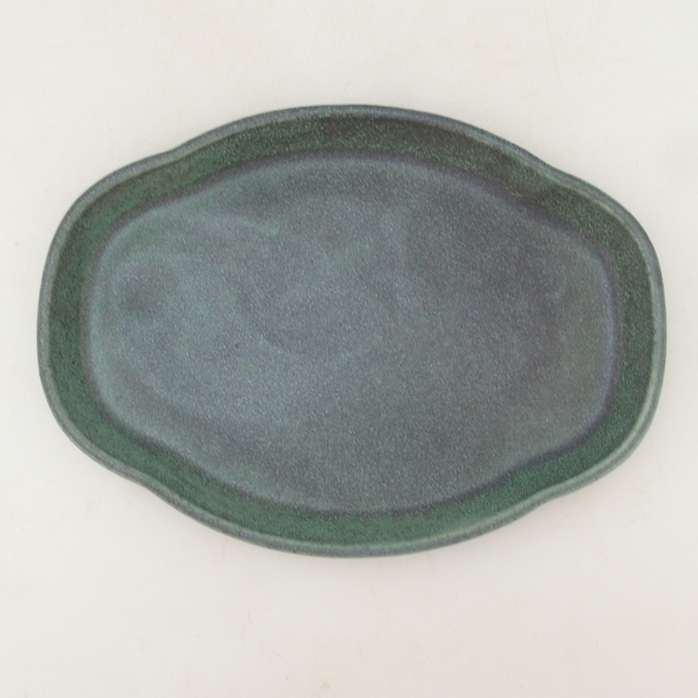 Keramická podmiska H75 - 18,5 x 13 x 1,5 cm - zelená