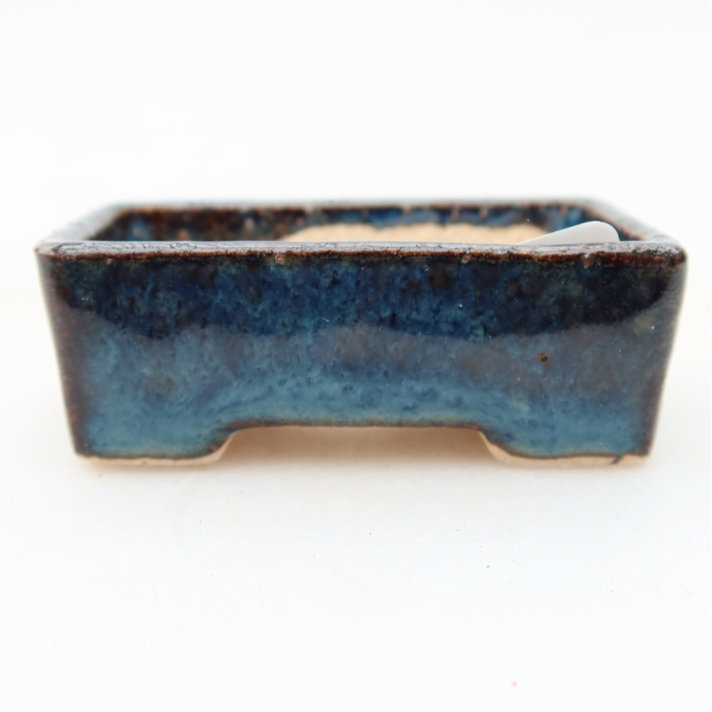 Keramická bonsai miska 5 x 3 x 2 cm, barva modrá