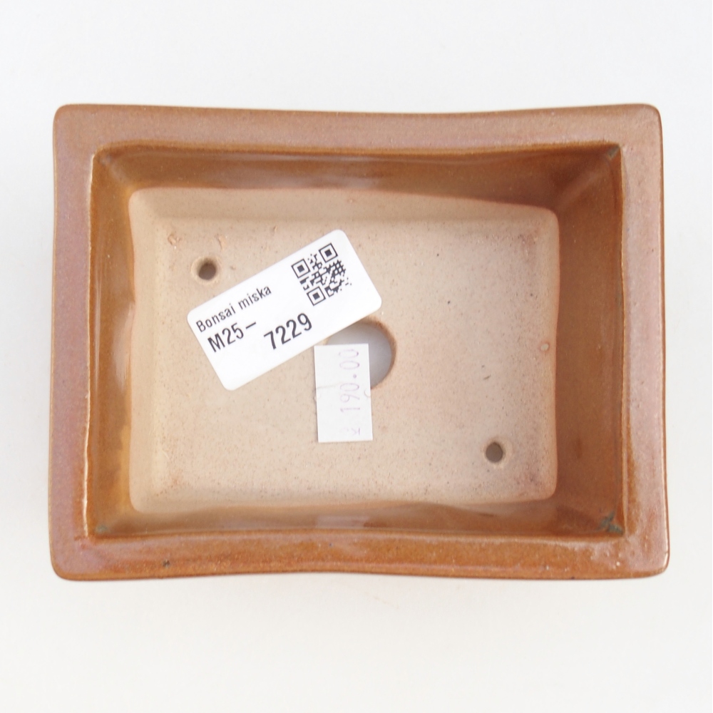 Keramická bonsai miska 11,5 x 9 x 4,5 cm, barva hnědá