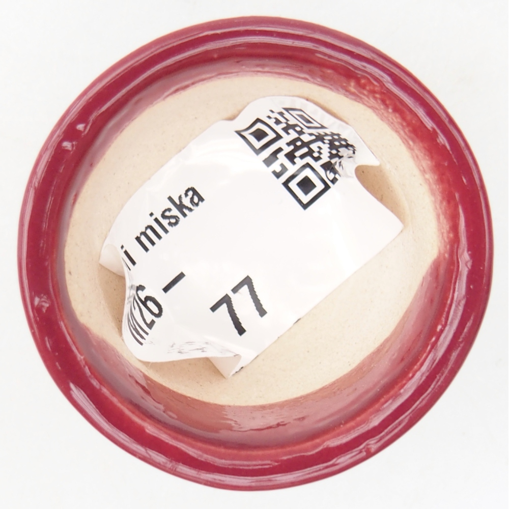 Mini bonsai miska 4 x 4 x 2 cm, barva vínová