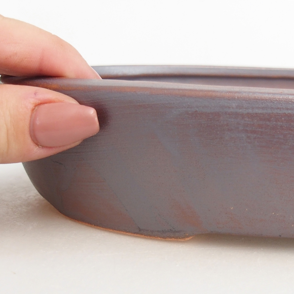 Keramická bonsai miska 22 x 17 x 4 cm, barva kovová