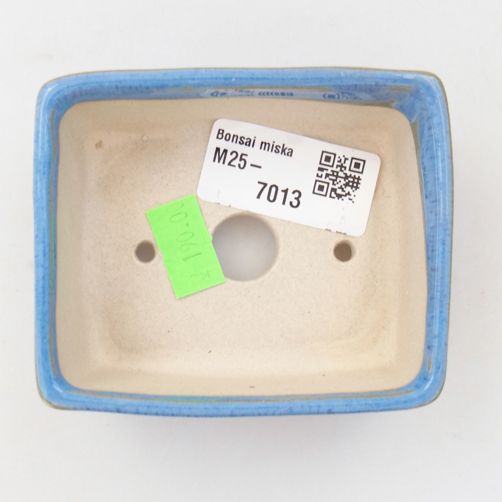 Keramická bonsai miska 8,5 x 7 x 3,5 cm, barva modrá