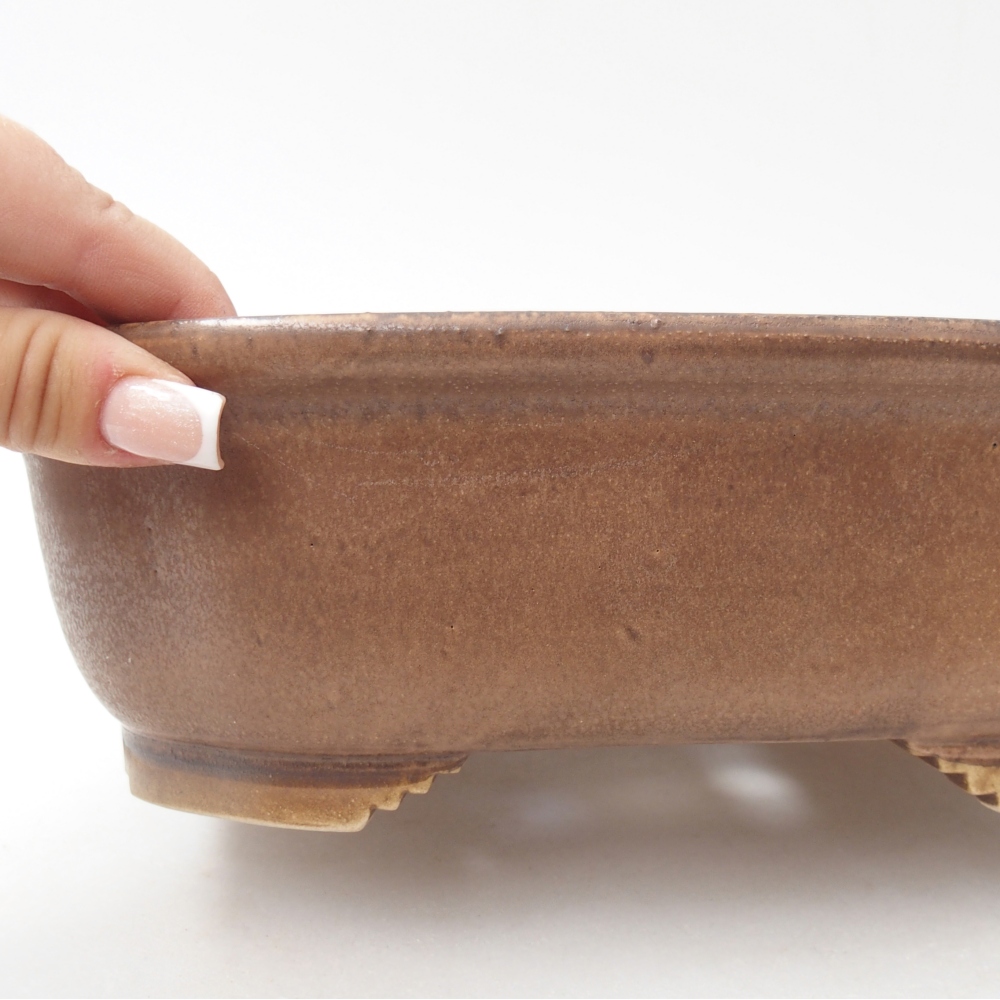 Keramická bonsai miska 25 x 21 x 8 cm, barva růžová