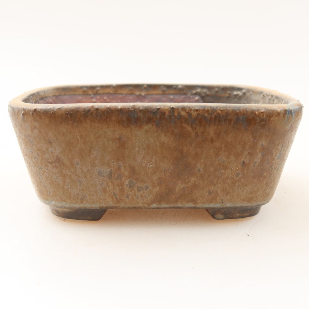 Keramická bonsai miska 10 x 8,5 x 4 cm, barva hnědá