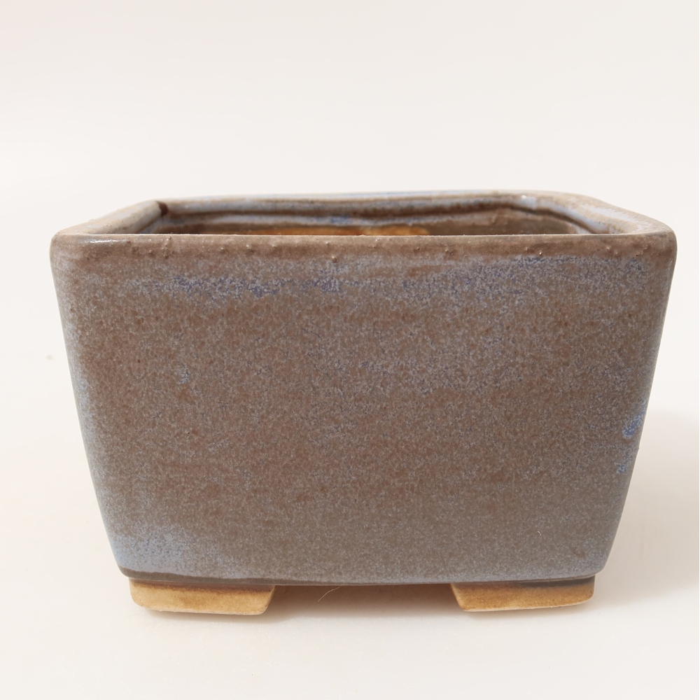 Keramická bonsai miska 13 x 13 x 8 cm, barva modrá
