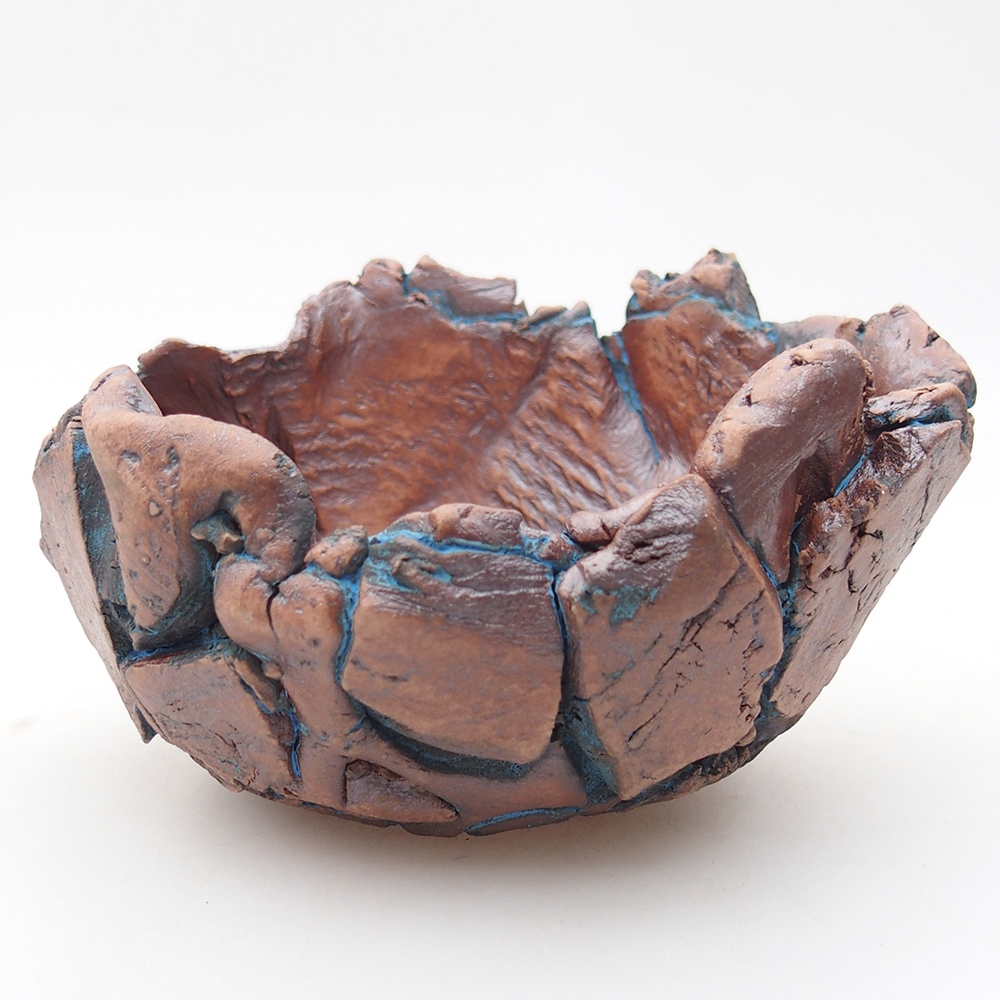 Keramická Skořápka  11,5 x 11 x 7,5 cm , barva modrá