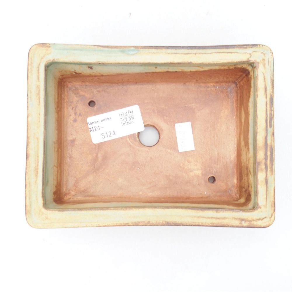 Keramická bonsai miska 16 x 11,5 x 5,5 cm, barva zelená