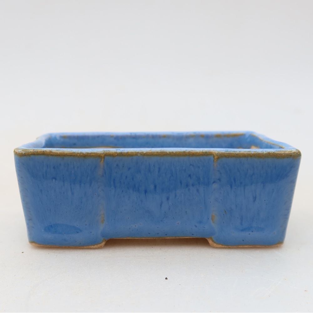 Keramická bonsai miska 7 x 4,5 x 2,5 cm, barva modrá