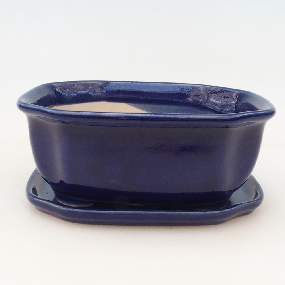 Bonsai miska + podmiska H32 - modrá