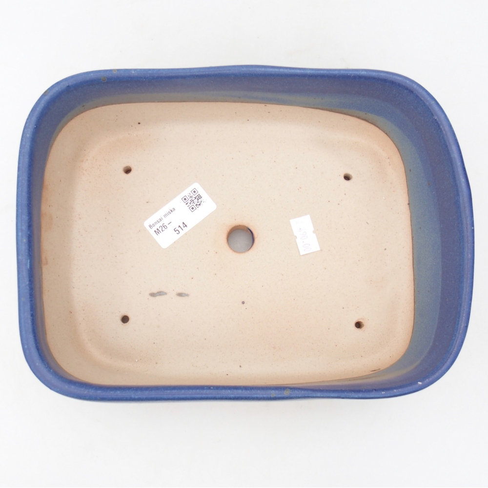 Keramická bonsai miska 23 x 17 x 7,5 cm, barva modrá