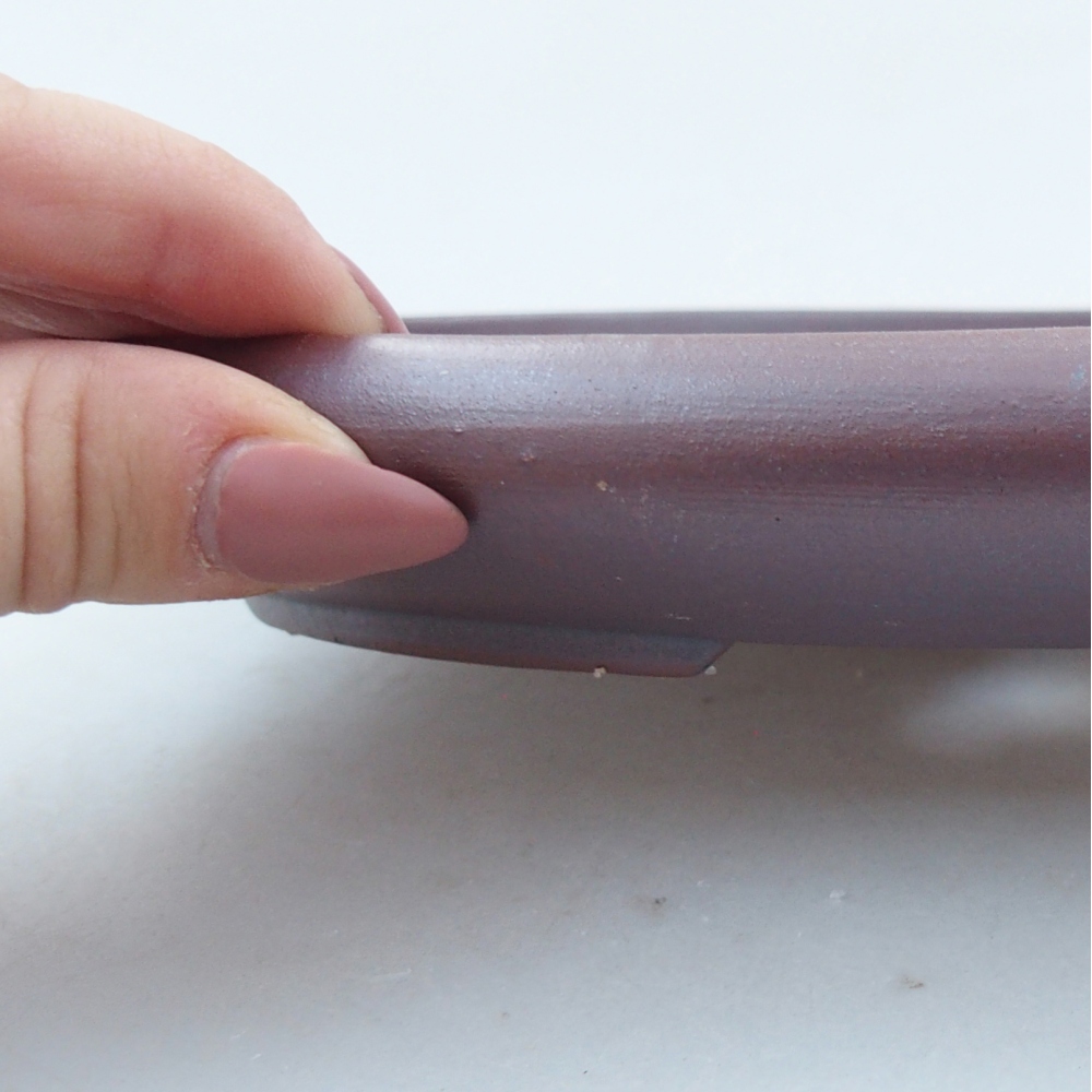 Keramická bonsai miska 22,5 x 16,5 x 3 cm, barva kovová