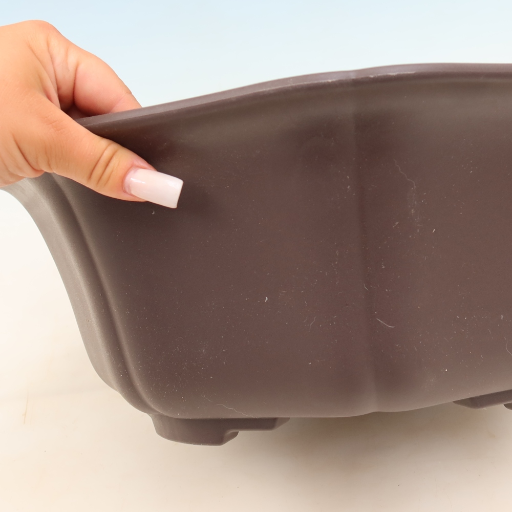 Bonsai miska plast MP-31 hnědá - 39,5 x 37,5 x 14,5 cm