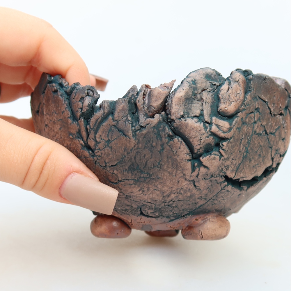 Keramická Skořápka  10,5 x 11 x 7 cm , barva zelená