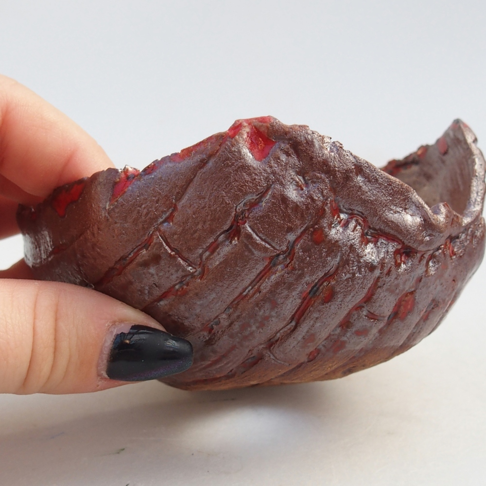 Keramická Skořápka 10 x 9,5 x 5,5 cm , barva hnědá