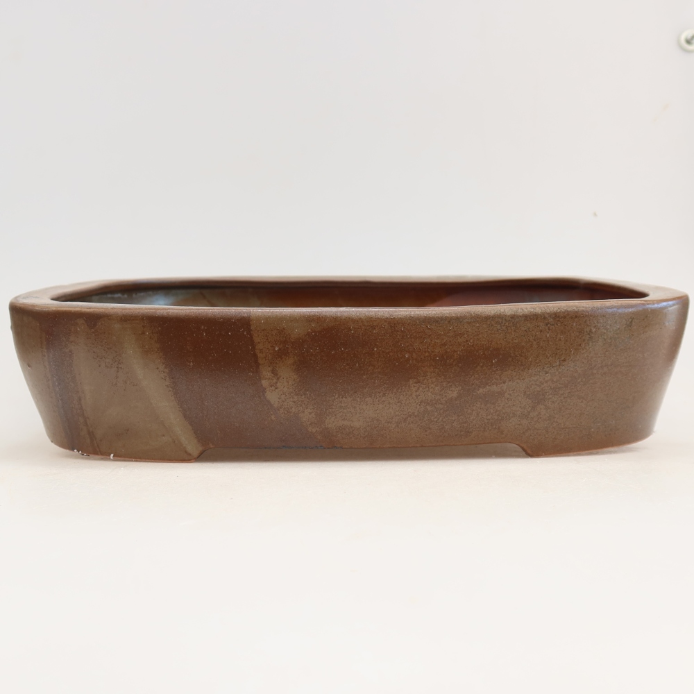 Keramická bonsai miska 32 x 24,5 x 6,5 cm, barva hnědá